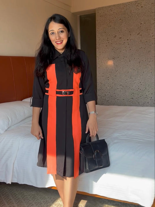 Tangerine Trim Dress