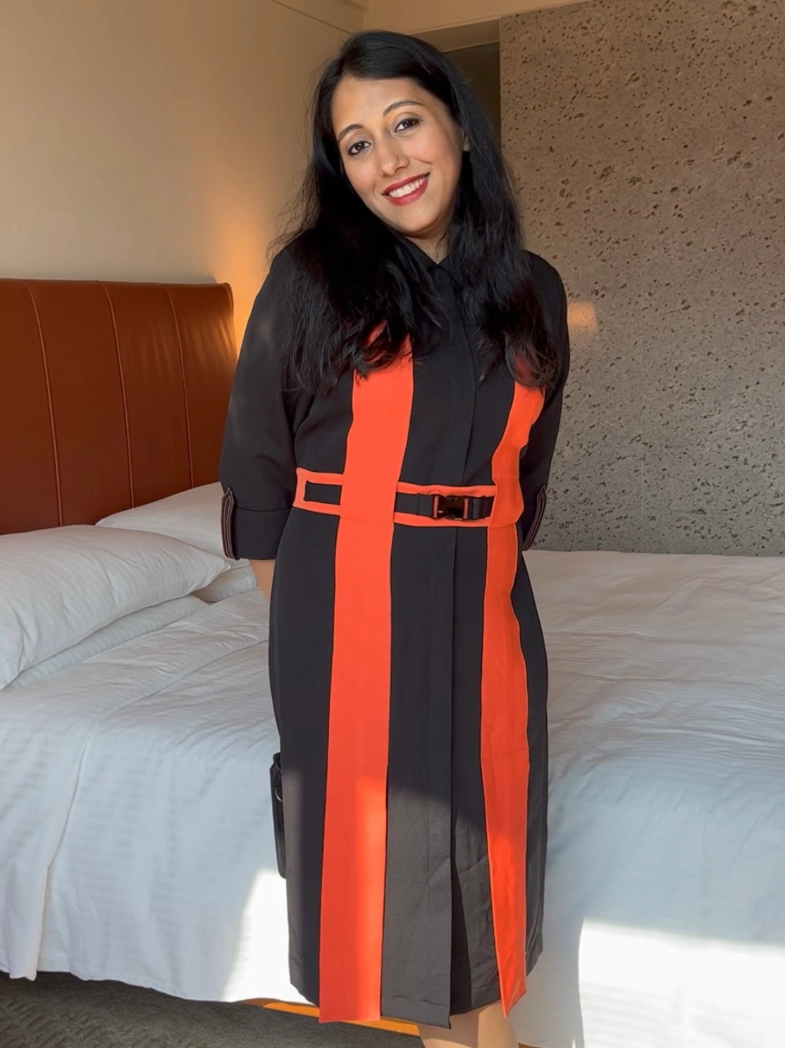 Tangerine Trim Dress