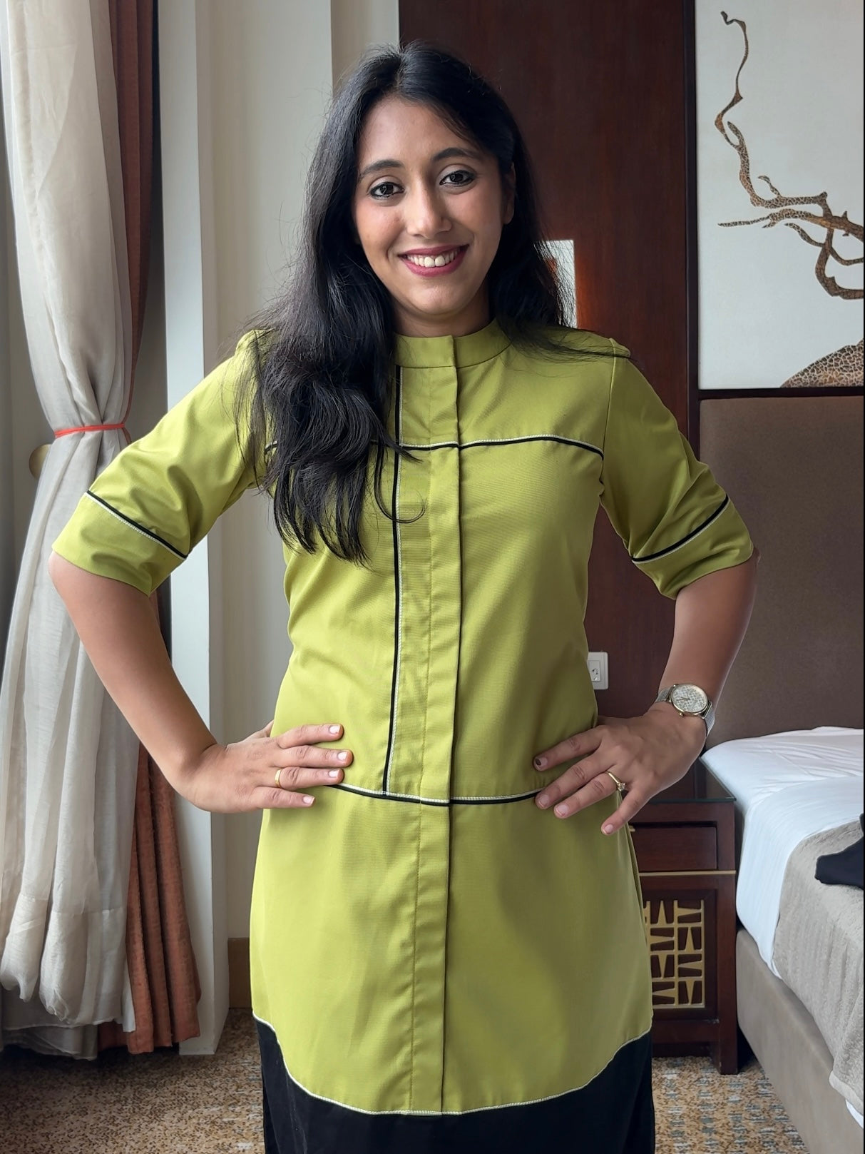 Color-Grid Shift Dress