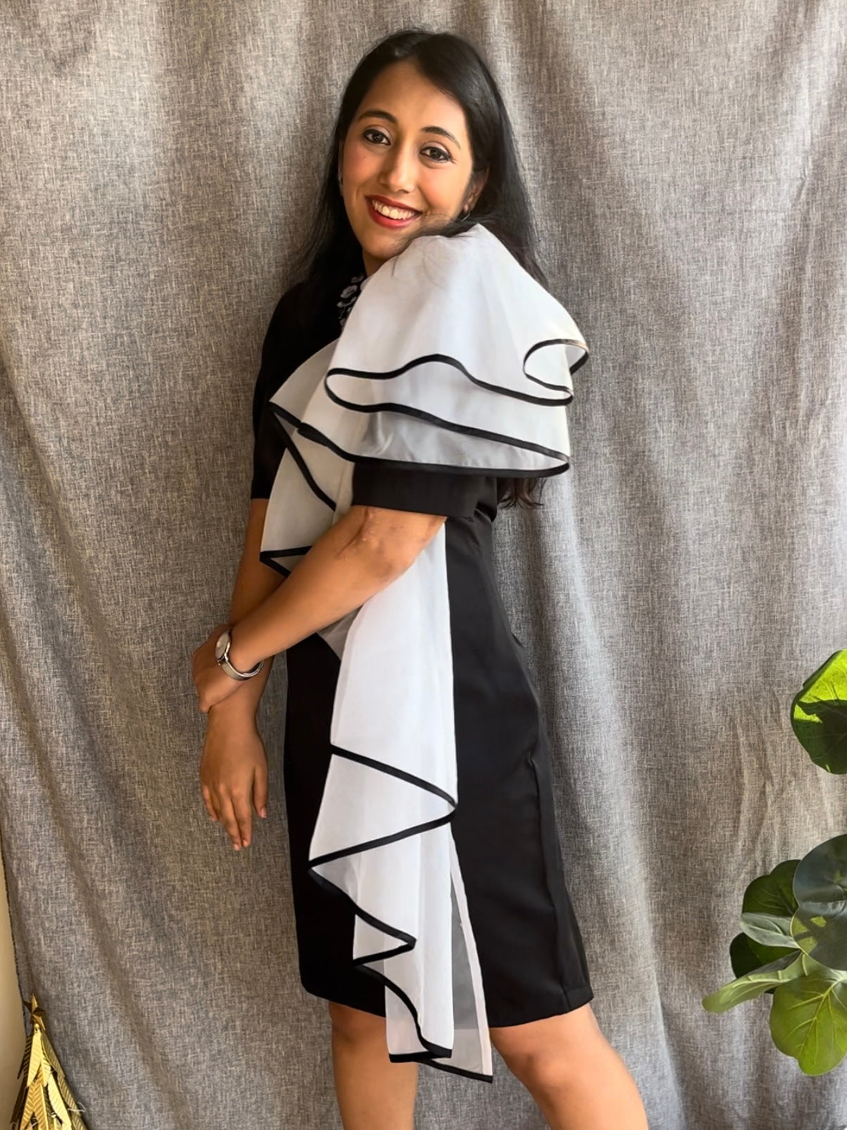 Midnight Marble Dress