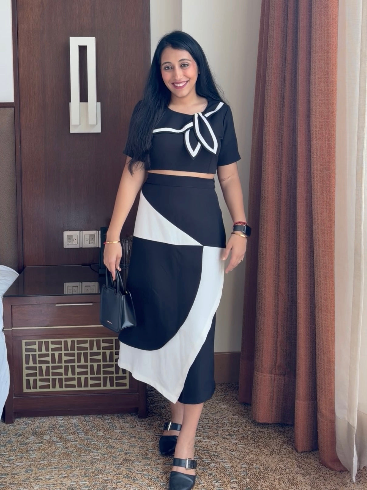 Noir Ribbon Midi Set