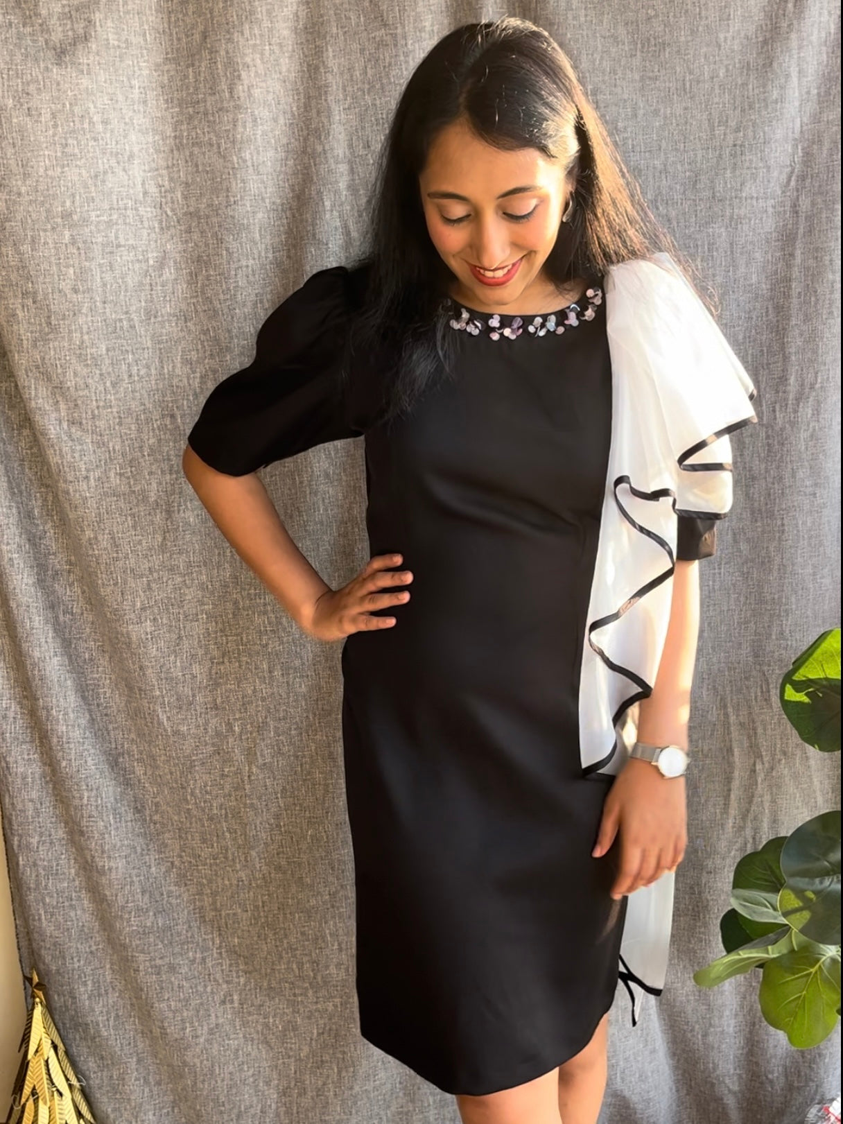 Midnight Marble Dress